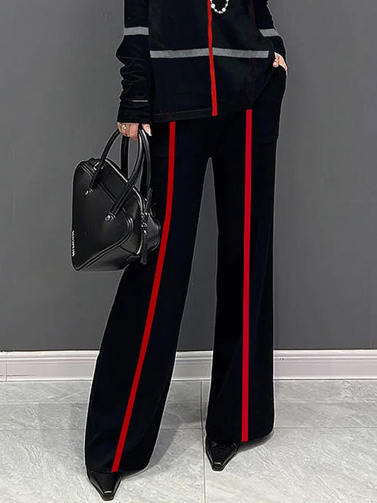 Loose Wide Leg Striped Casual Pants Bottoms Trousers