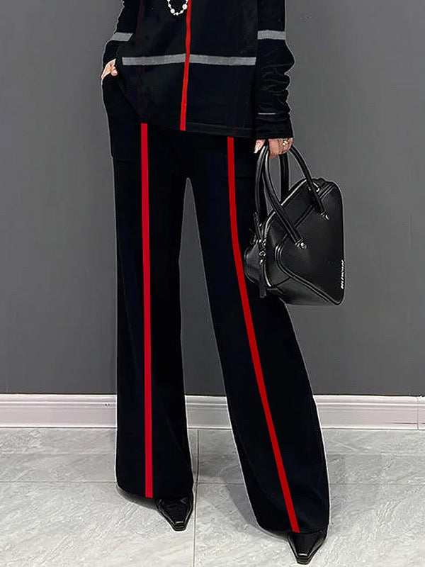 Loose Wide Leg Striped Casual Pants Bottoms Trousers